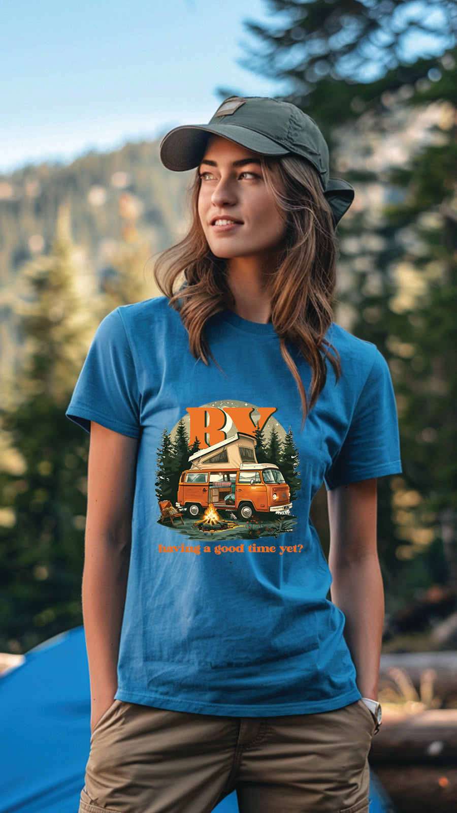 Camping Style T-Shirt, Unisex, Short Sleeve, Designed For Nature Lovers, Cam001