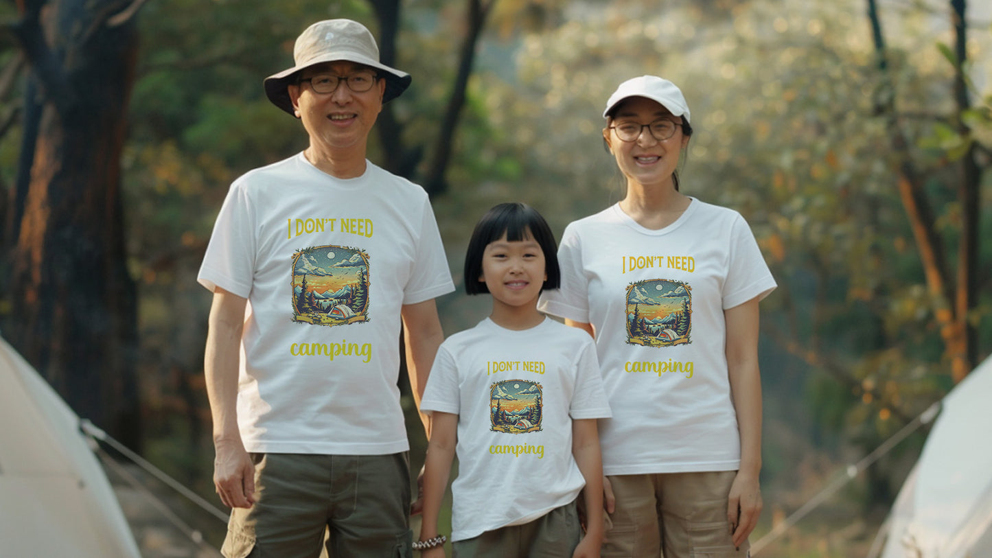 Camping Style T-Shirt, Unisex, Short Sleeve, Designed For Nature Lovers, Cam004