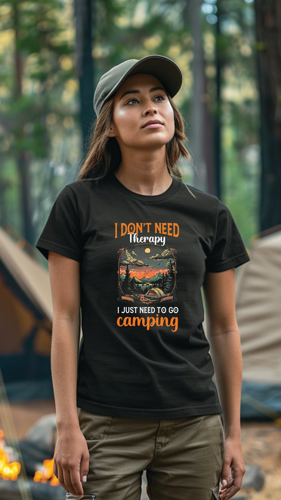 Camping Style T-Shirt, Unisex, Short Sleeve, Designed For Nature Lovers, Cam004