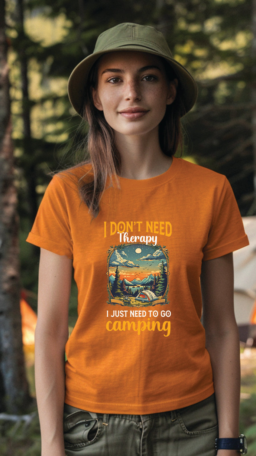 Camping Style T-Shirt, Unisex, Short Sleeve, Designed For Nature Lovers, Cam004