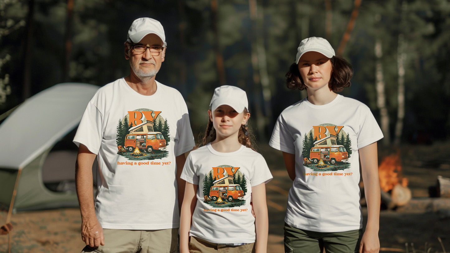 Camping Style T-Shirt, Unisex, Short Sleeve, Designed For Nature Lovers, Cam001