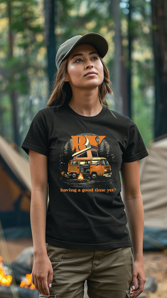 Camping Style T-Shirt, Unisex, Short Sleeve, Designed For Nature Lovers, Cam001