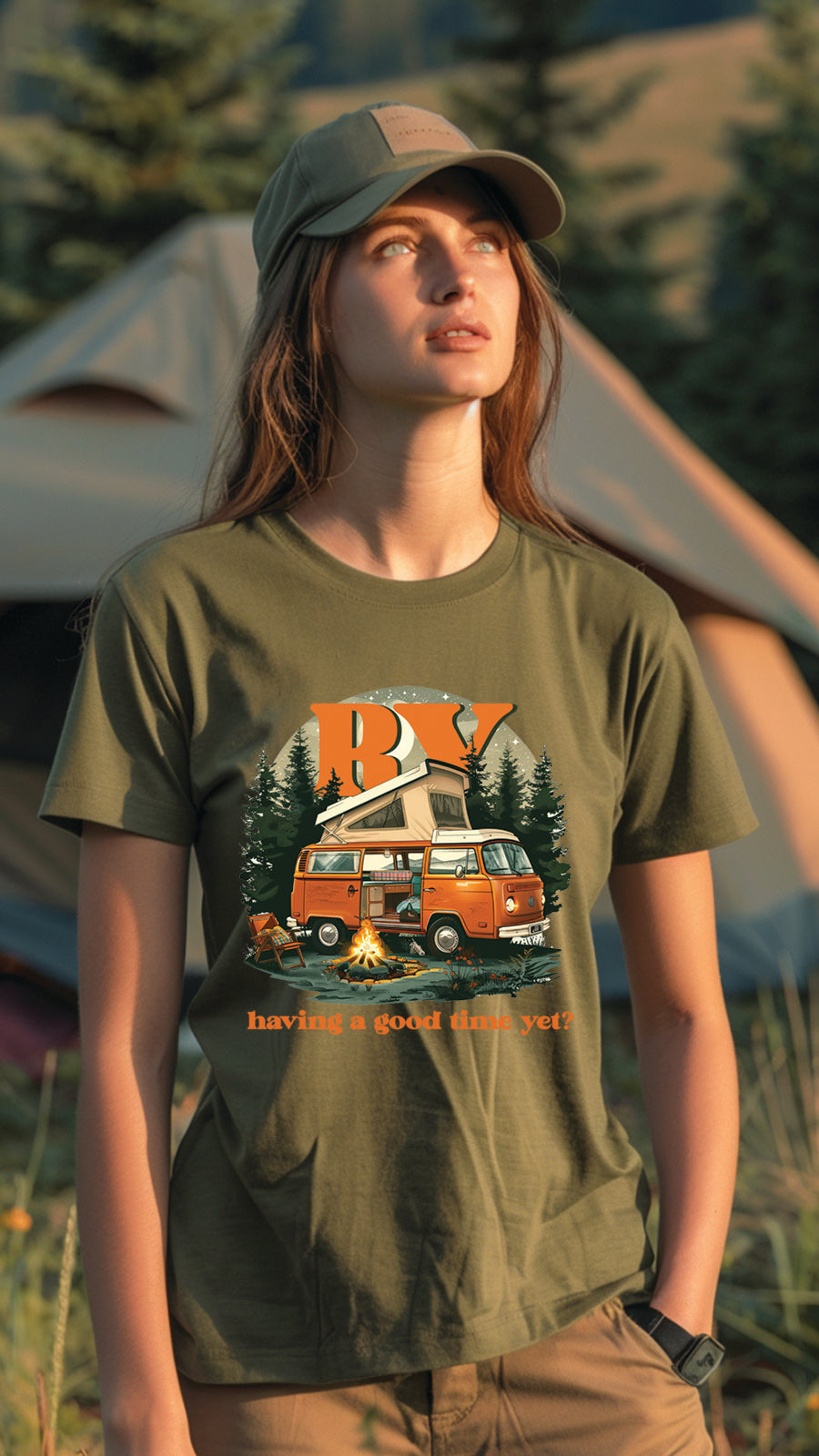 Camping Style T-Shirt, Unisex, Short Sleeve, Designed For Nature Lovers, Cam001