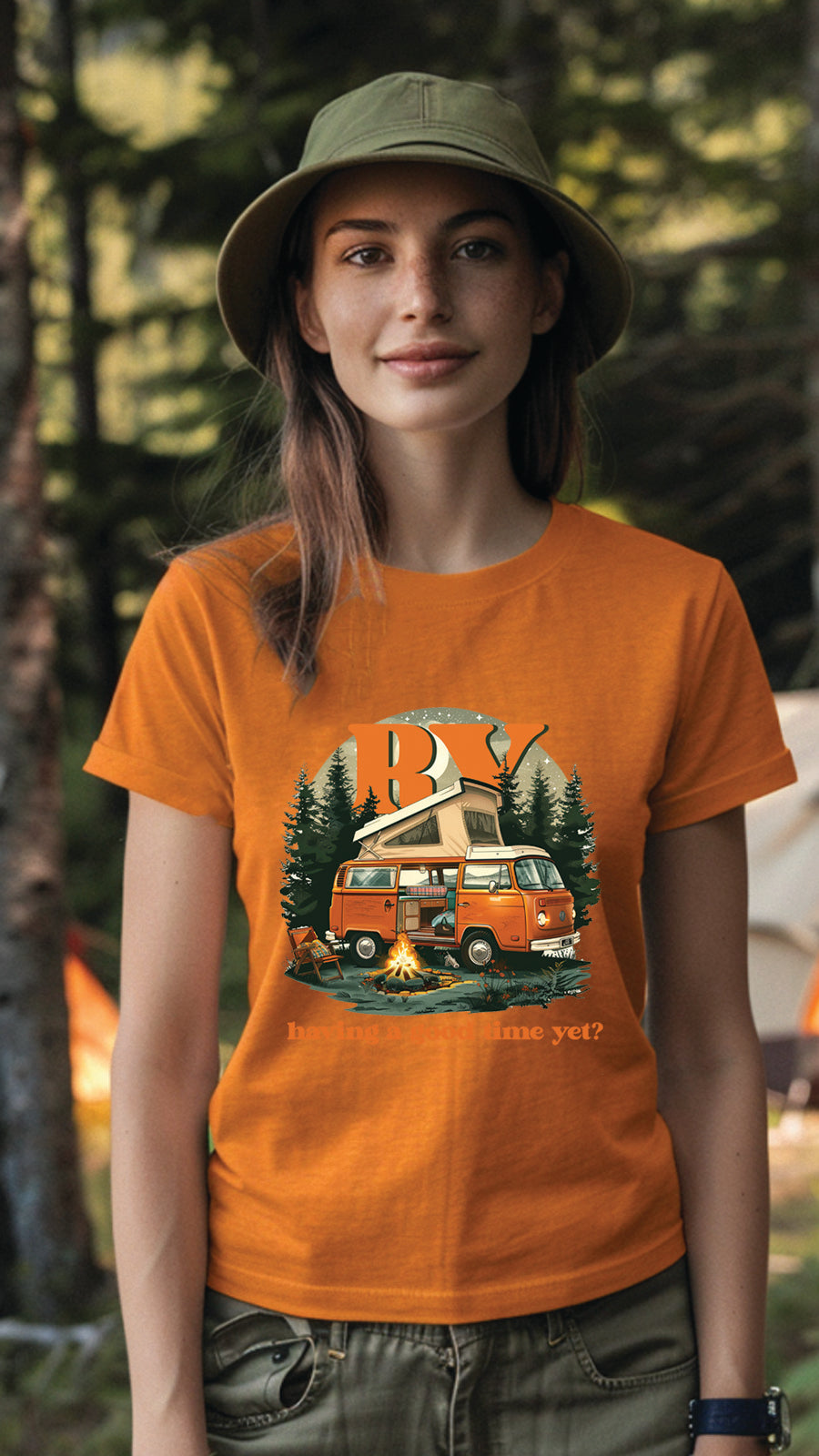 Camping Style T-Shirt, Unisex, Short Sleeve, Designed For Nature Lovers, Cam001