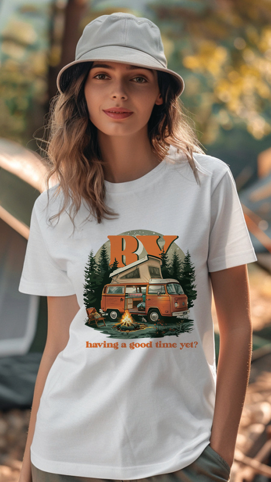 Camping Style T-Shirt, Unisex, Short Sleeve, Designed For Nature Lovers, Cam001