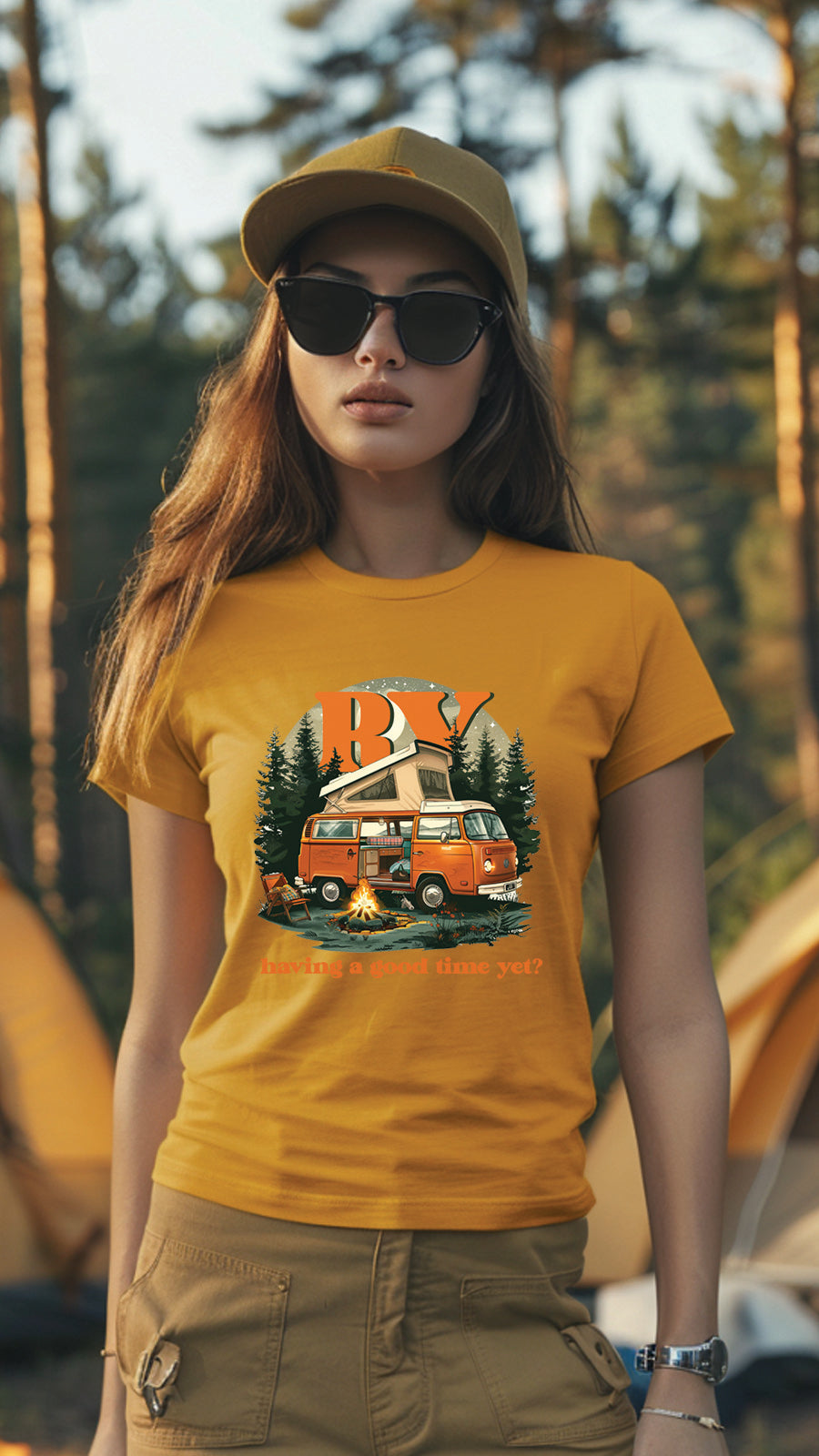 Camping Style T-Shirt, Unisex, Short Sleeve, Designed For Nature Lovers, Cam001