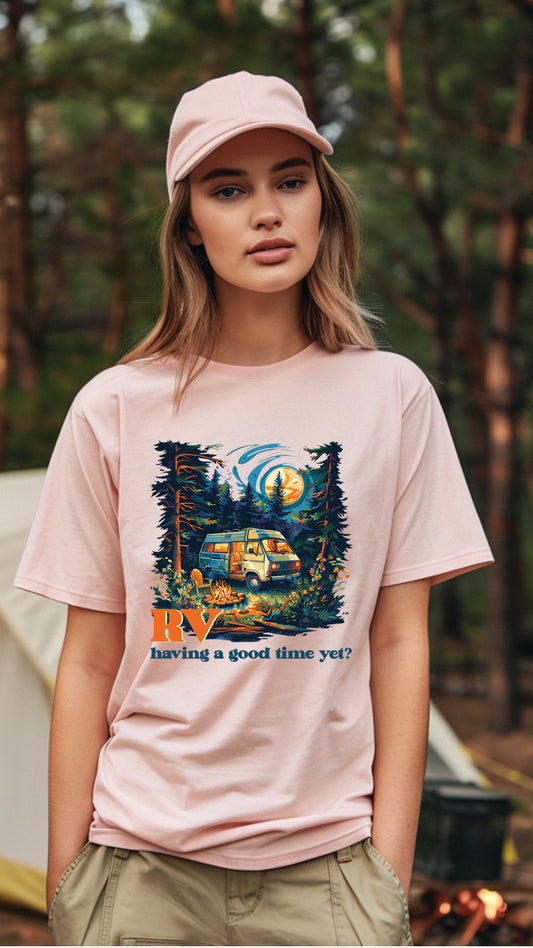 Camping Style T-Shirt, Unisex, Short Sleeve, Designed For Nature Lovers, Cam002