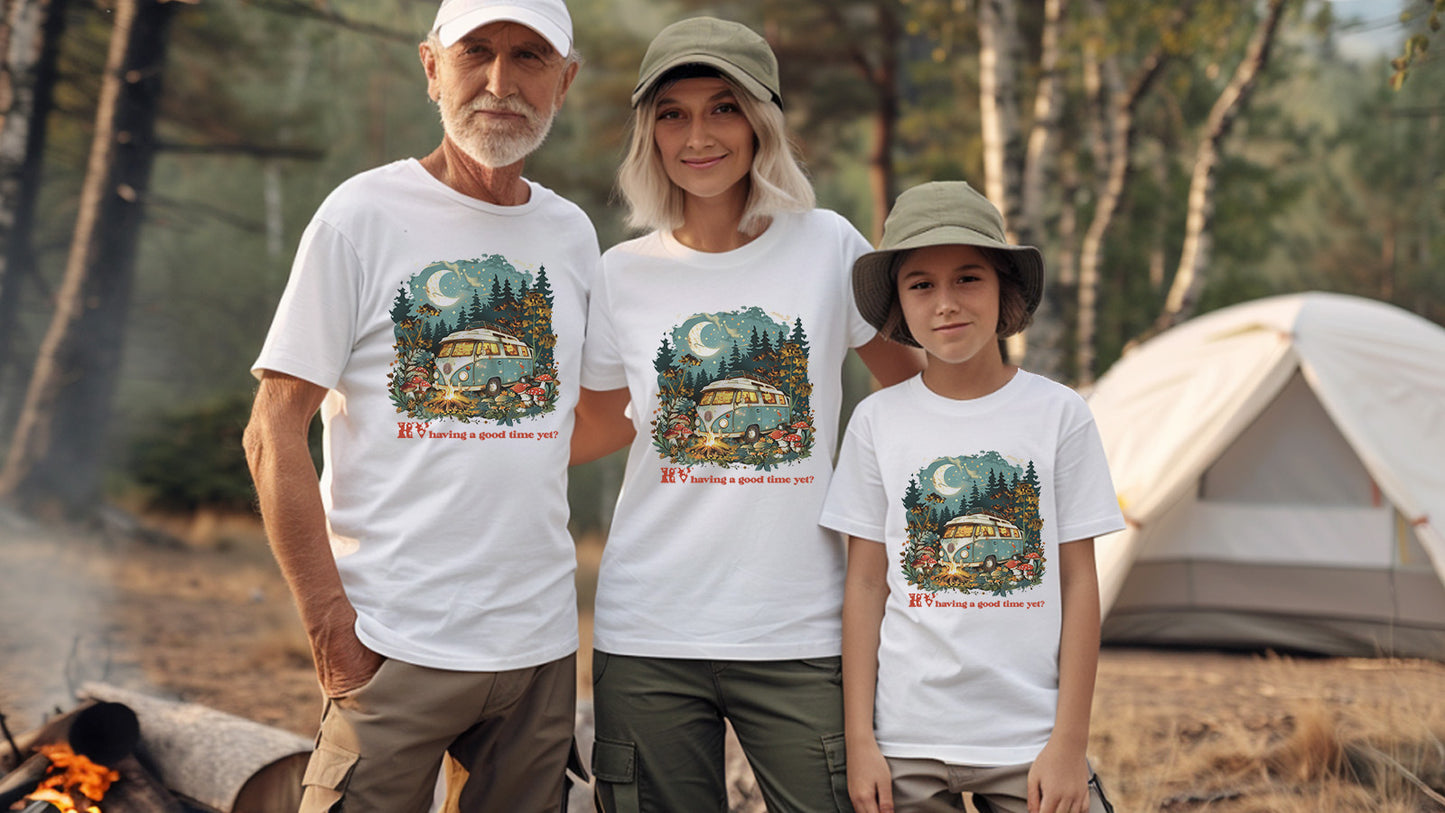 Camping Style T-Shirt, Unisex, Short Sleeve, Designed For Nature Lovers, Cam003