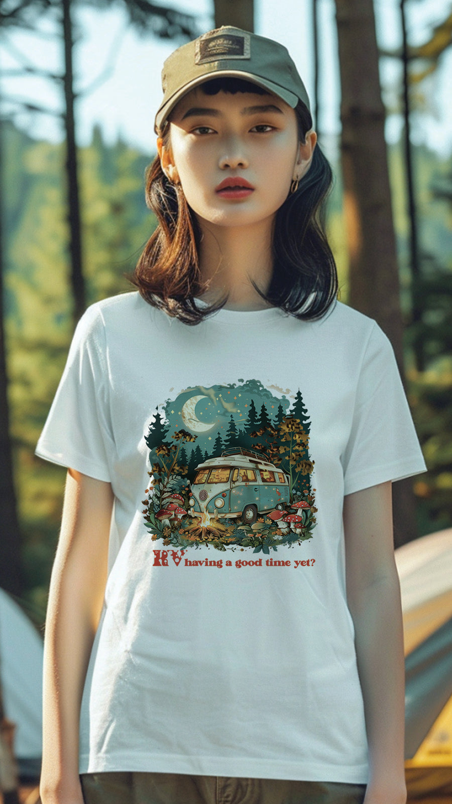 Camping Style T-Shirt, Unisex, Short Sleeve, Designed For Nature Lovers, Cam003