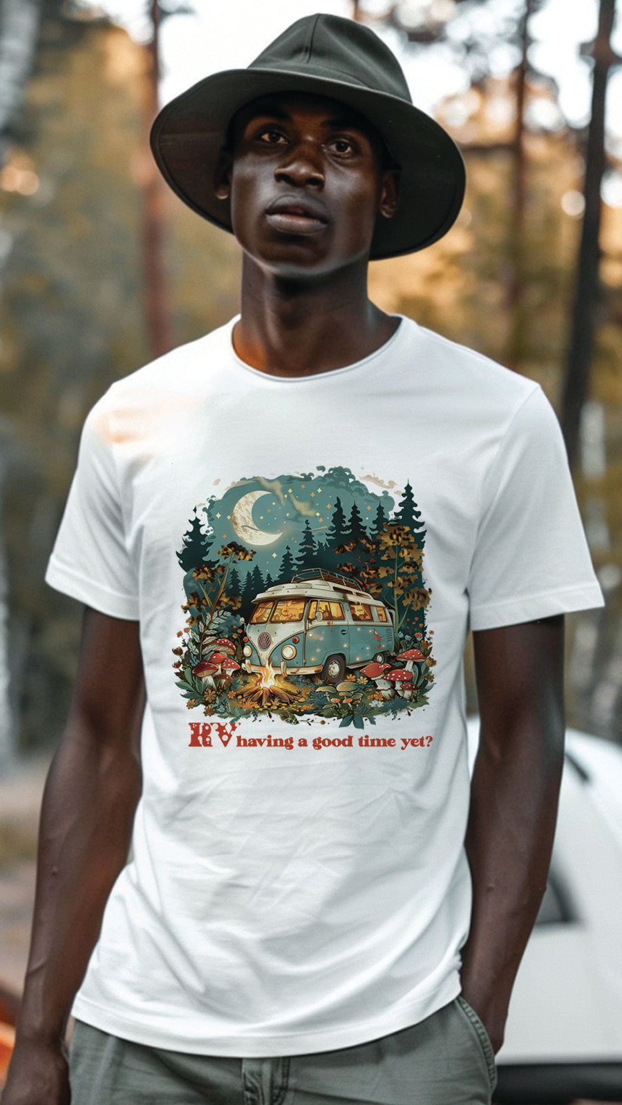 Camping Style T-Shirt, Unisex, Short Sleeve, Designed For Nature Lovers, Cam003