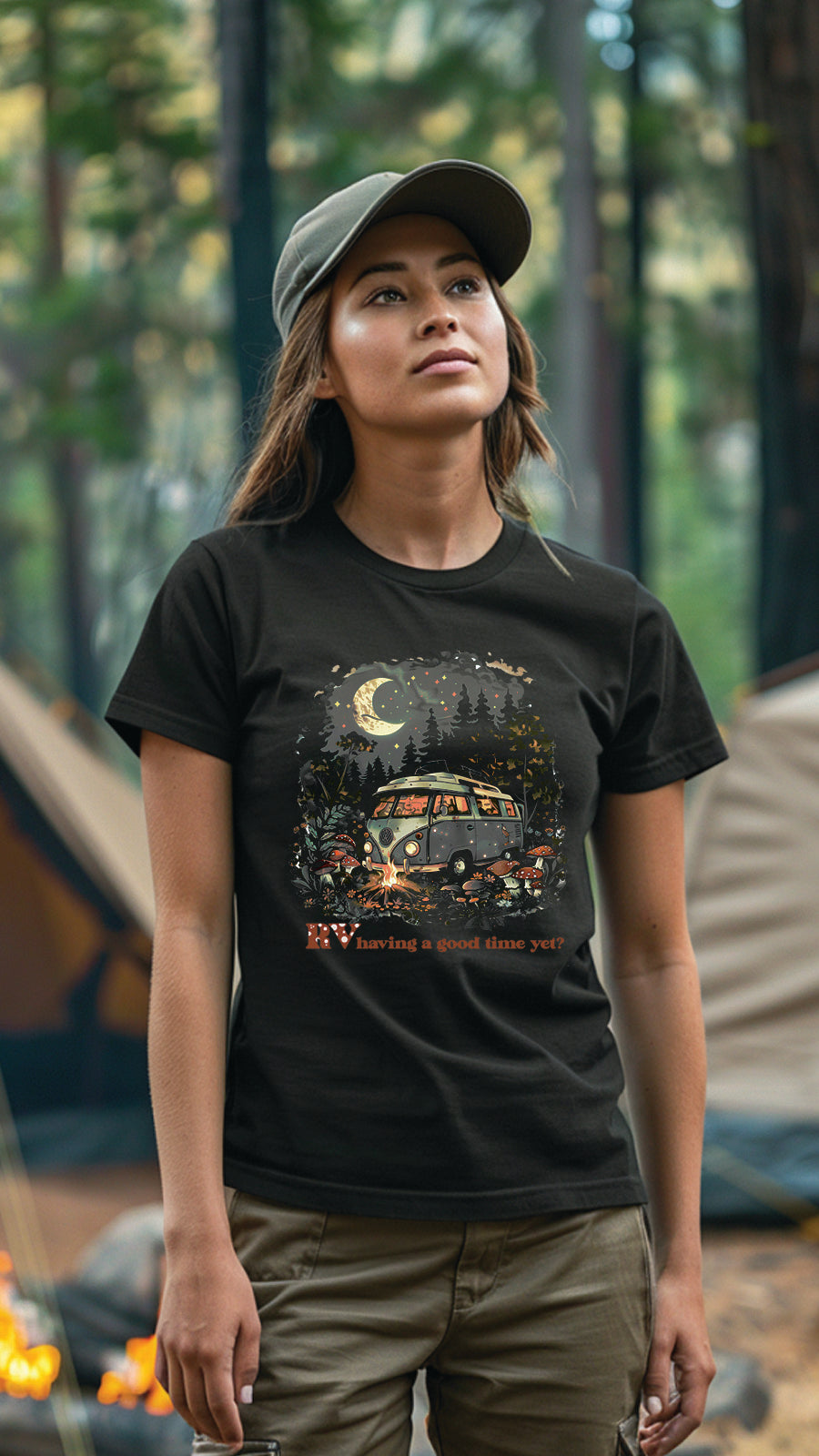 Camping Style T-Shirt, Unisex, Short Sleeve, Designed For Nature Lovers, Cam003