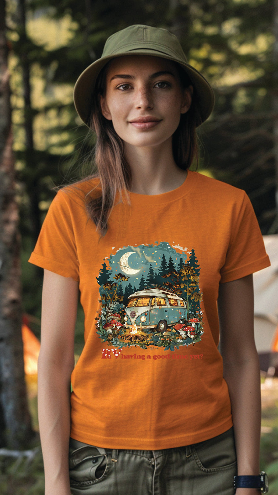 Camping Style T-Shirt, Unisex, Short Sleeve, Designed For Nature Lovers, Cam003