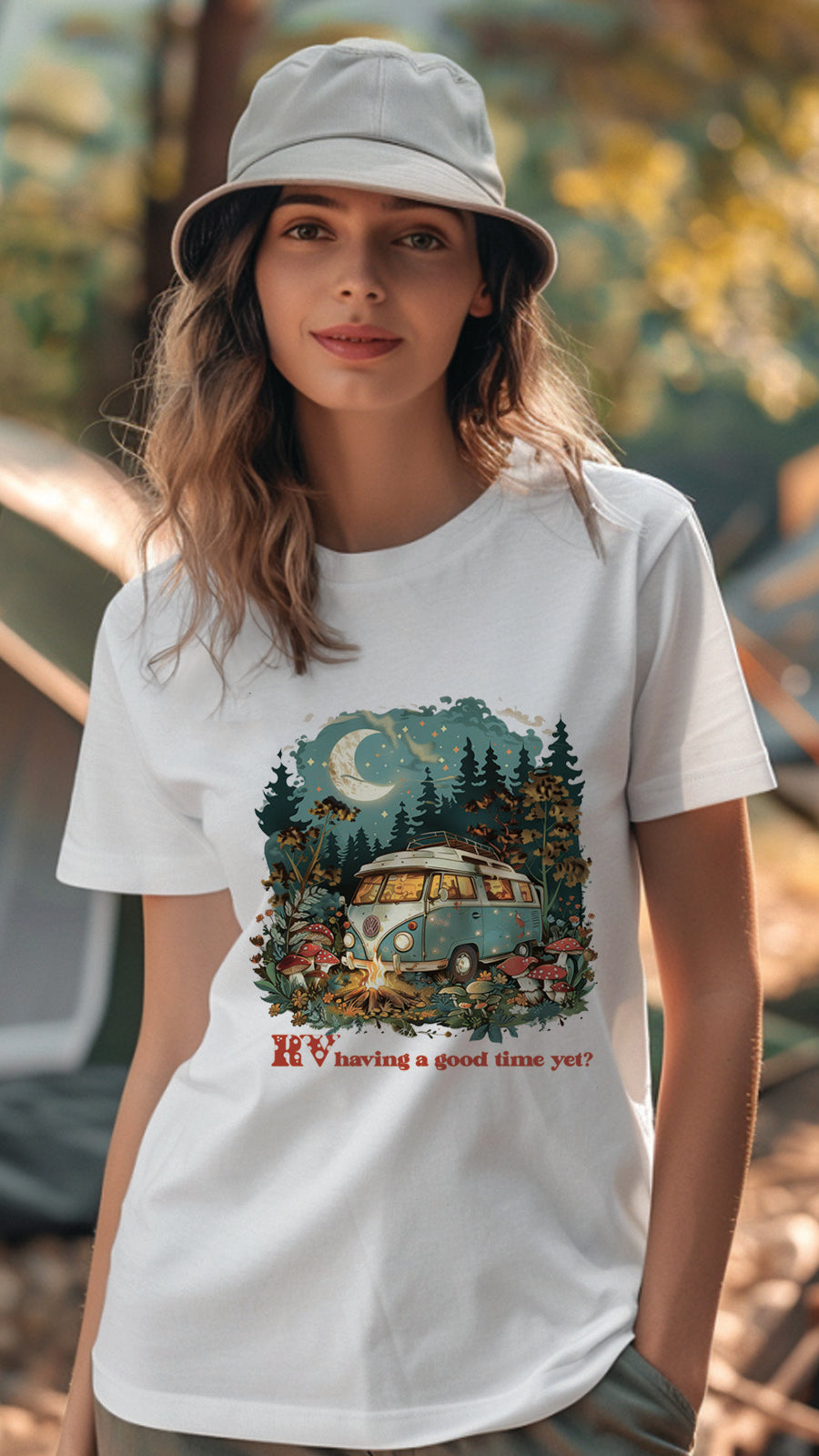 Camping Style T-Shirt, Unisex, Short Sleeve, Designed For Nature Lovers, Cam003