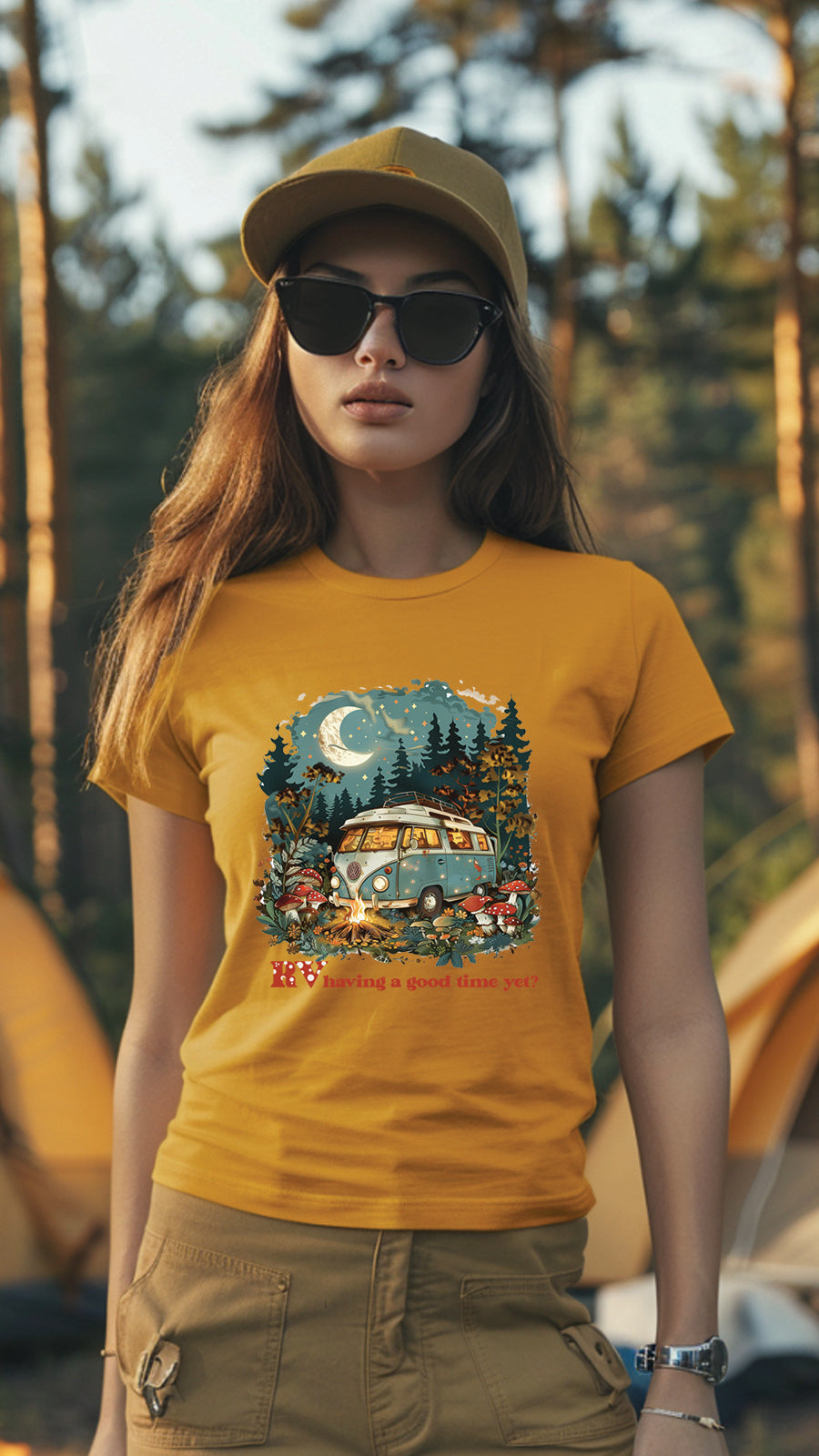 Camping Style T-Shirt, Unisex, Short Sleeve, Designed For Nature Lovers, Cam003