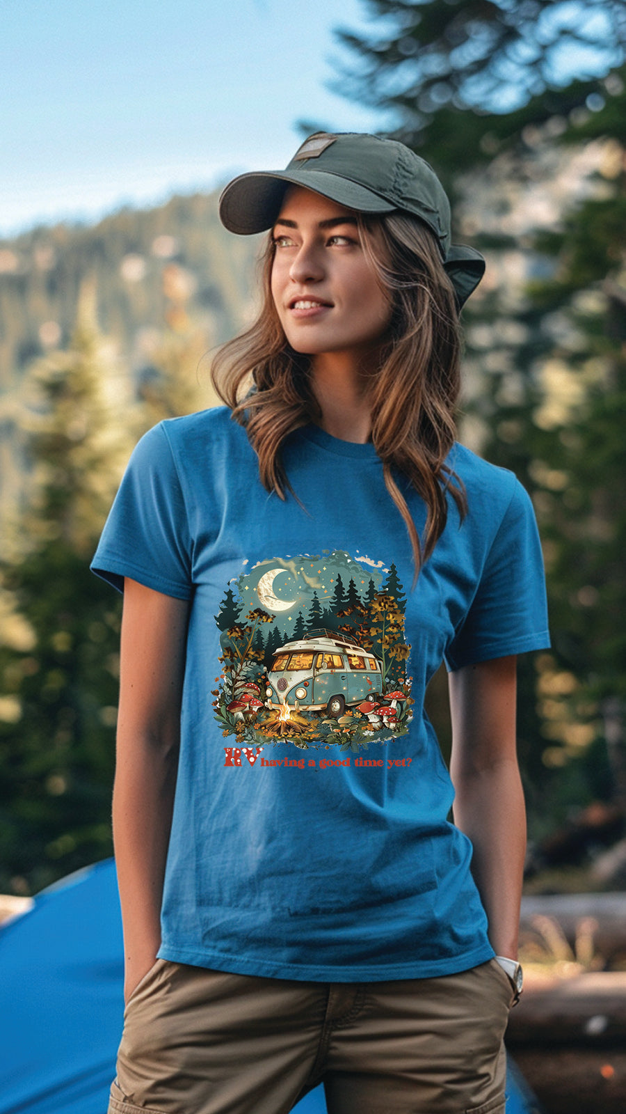 Camping Style T-Shirt, Unisex, Short Sleeve, Designed For Nature Lovers, Cam003