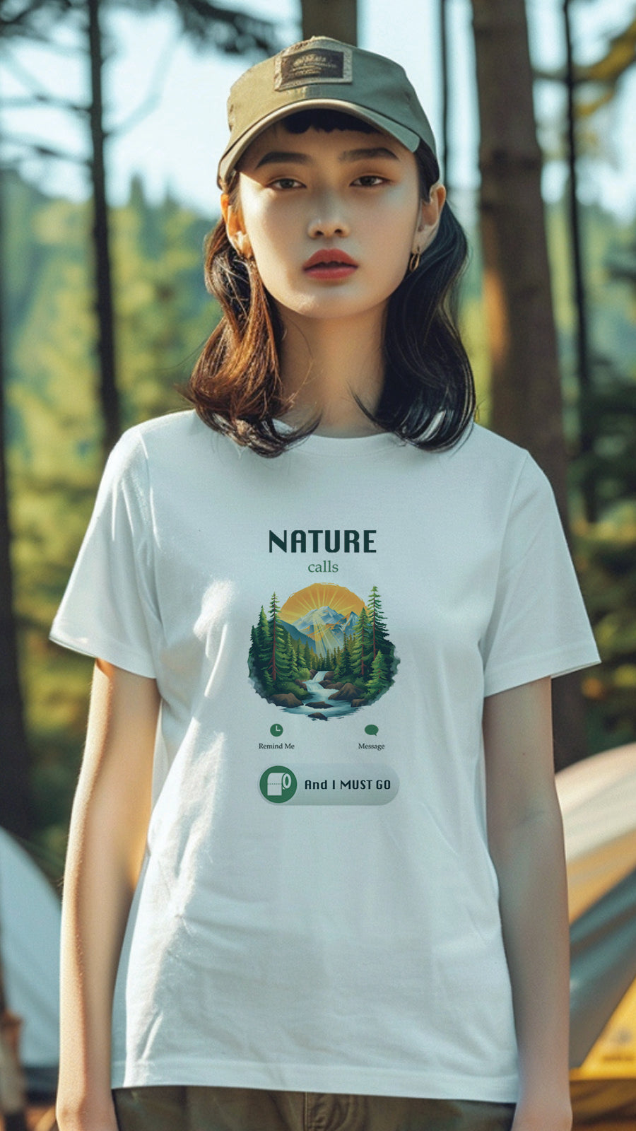 Camping Style T-Shirt, Unisex, Short Sleeve, Designed For Nature Lovers, Cam005