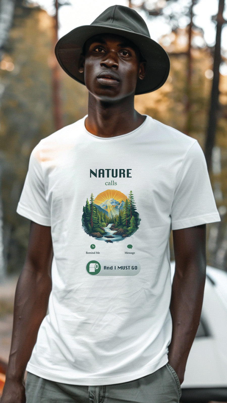 Camping Style T-Shirt, Unisex, Short Sleeve, Designed For Nature Lovers, Cam005