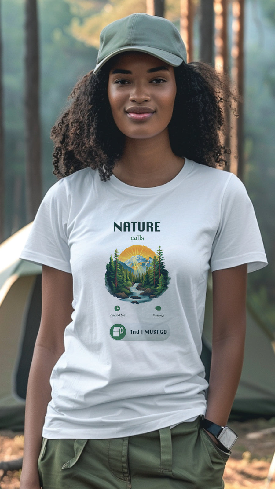 Camping Style T-Shirt, Unisex, Short Sleeve, Designed For Nature Lovers, Cam005