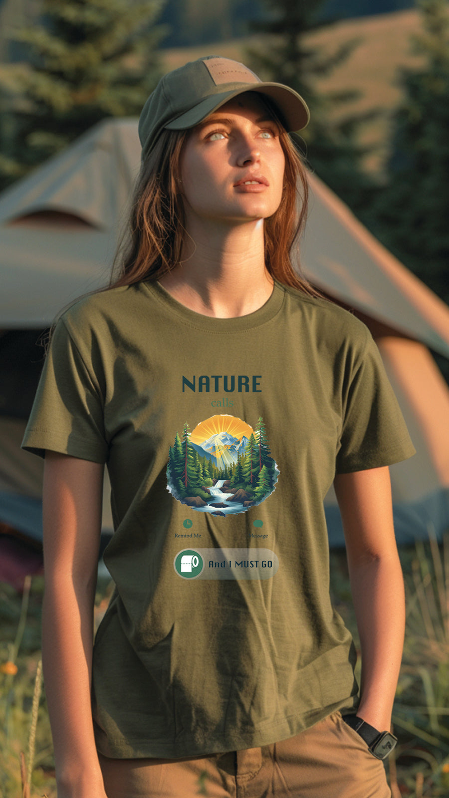 Camping Style T-Shirt, Unisex, Short Sleeve, Designed For Nature Lovers, Cam005