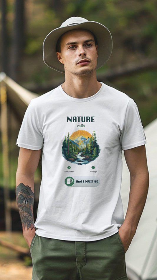 Camping Style T-Shirt, Unisex, Short Sleeve, Designed For Nature Lovers, Cam005