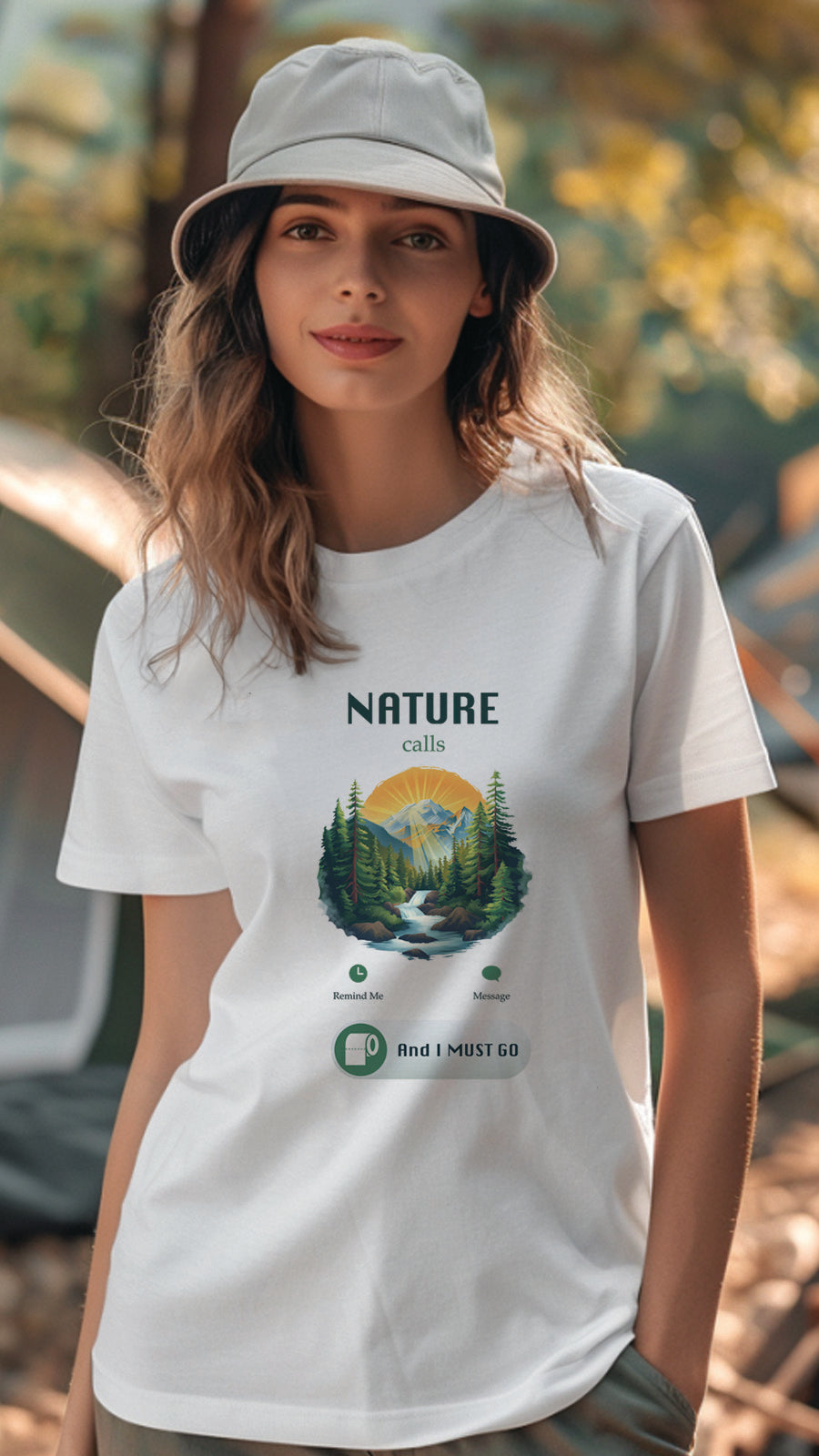 Camping Style T-Shirt, Unisex, Short Sleeve, Designed For Nature Lovers, Cam005